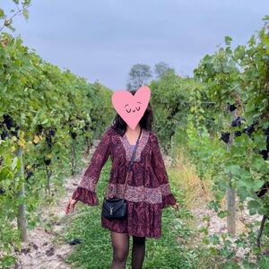 Zara Paisley Mini Dress - Purple and Brown